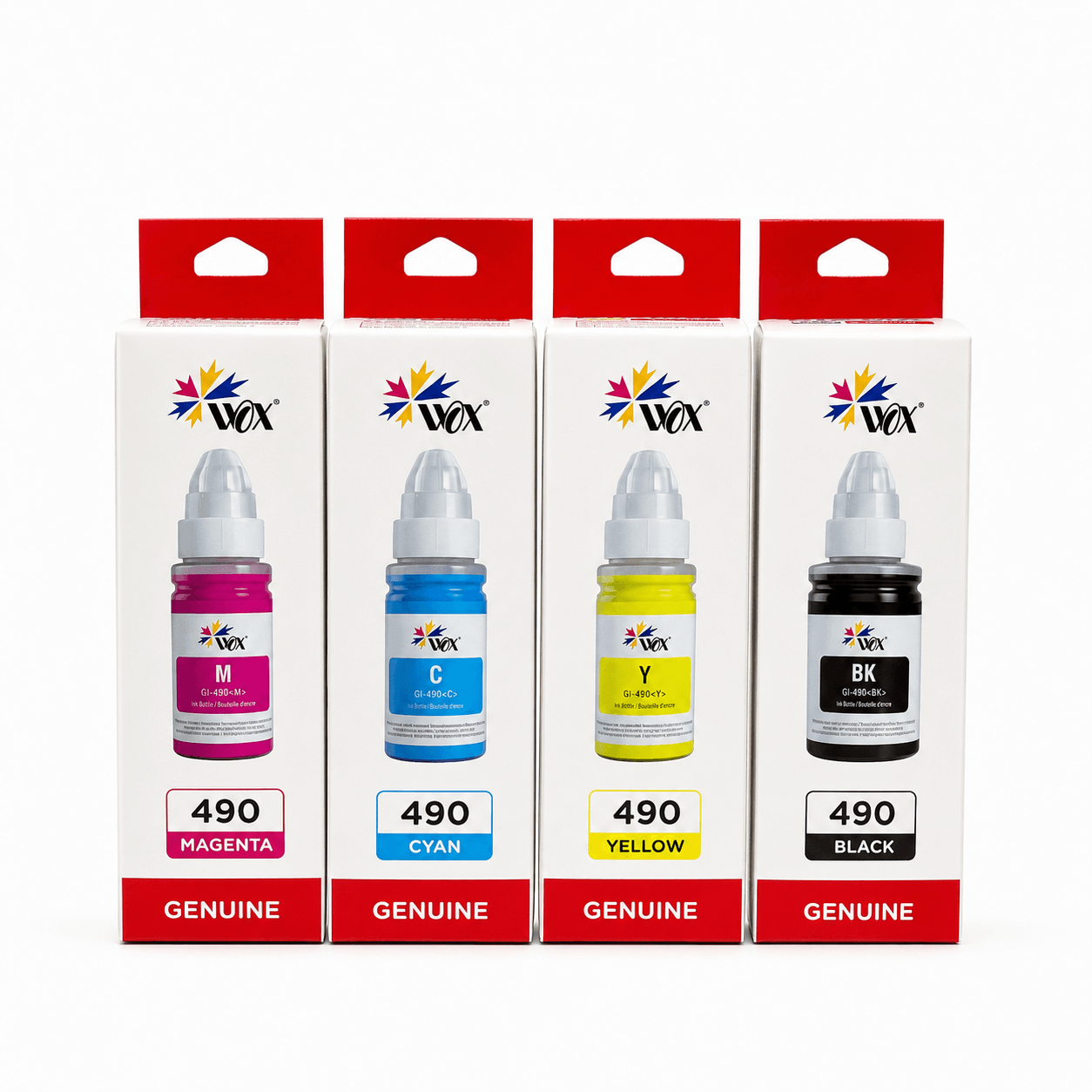 پک جوهر کانن وکس مدل GI-490 مجموعه چهاررنگ